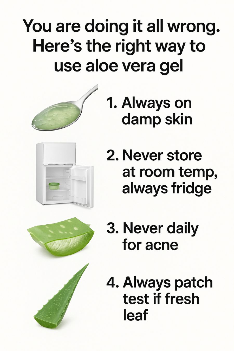 You are doing it all wrong. Here's the right way to use aloe vera gel ...