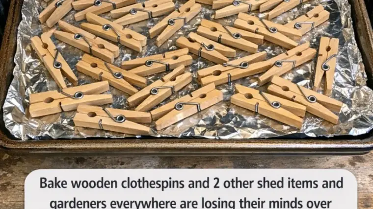 Bake wooden clothespins and 2 other shed items and gardeners everywhere are losing their minds over what happens next