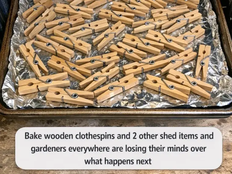Bake wooden clothespins and 2 other shed items and gardeners everywhere are losing their minds over what happens next