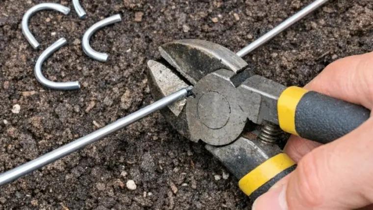 Cut the bottoms off wire coat hangers and 1 other common yard item and neighbors keep asking where you bought this